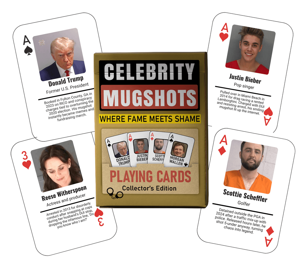 Celebrity Mugshots Playing Cards